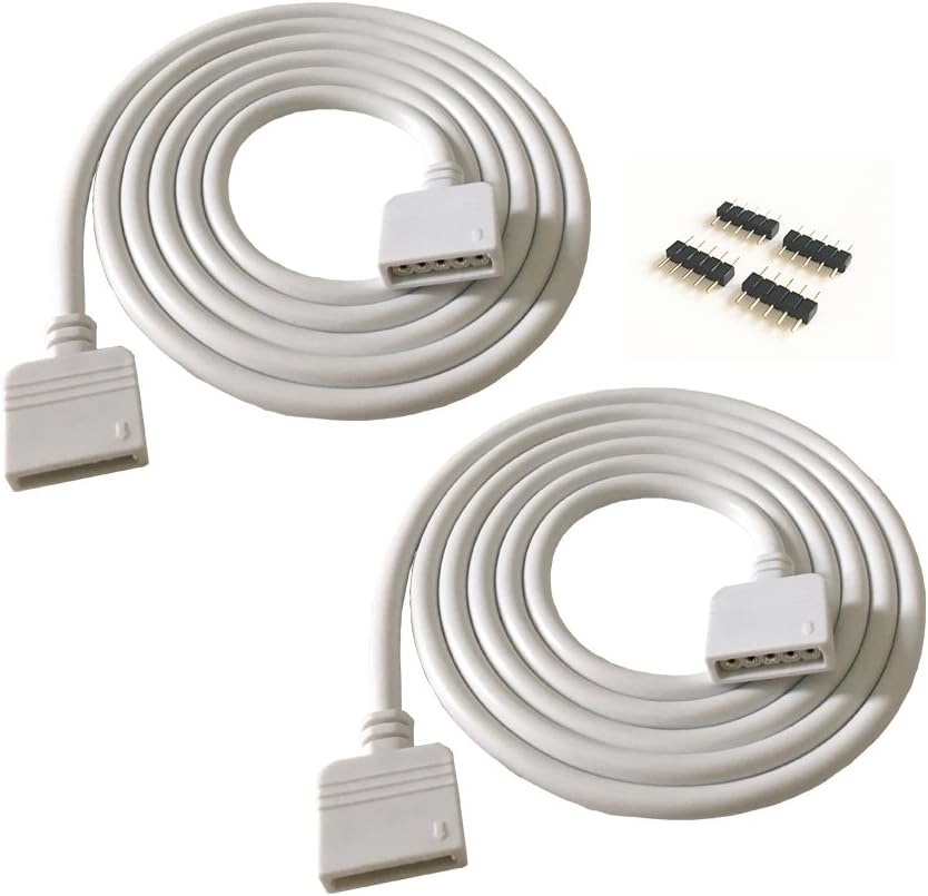 2x 1m RGBW LED Extension Cable LED Strip Connector Extension Connector Distribution Cable for 5 pin RGBW 5050 3528 LED Strip Light, 5 pin LED TV Backlight SET, and for 5 pin OSRAM flexible RGBW LED Strip (2 pcs.) [Energy Class A ++]