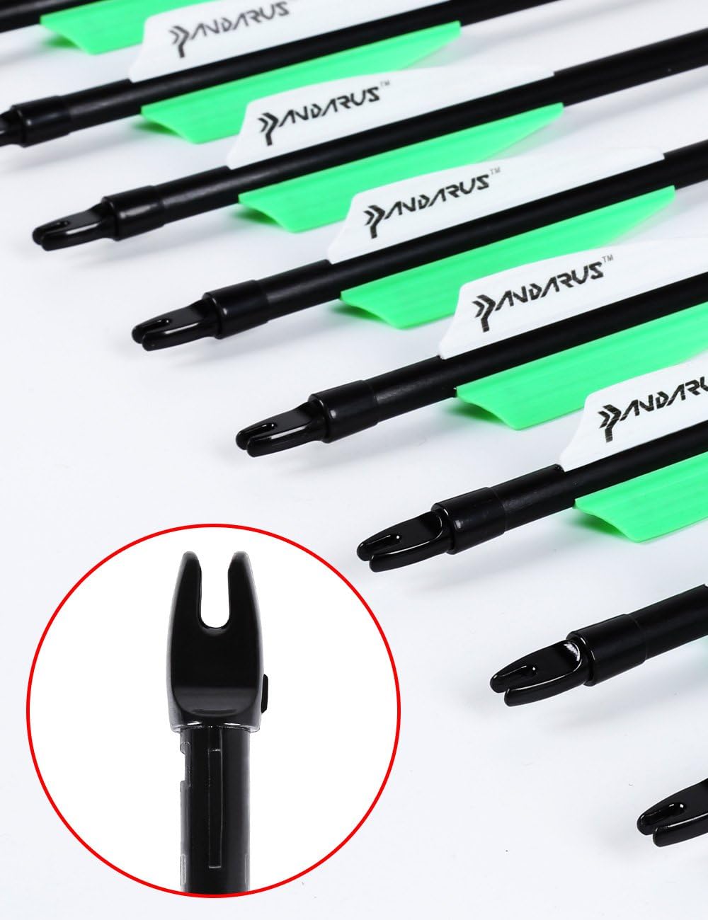 PANDARUS Archery 32inch 8mm Fiberglass Hunting Practice Arrows with Replaceable Arrowhead Spine 500 for Recure and Compound Bow Target (Pack of 12) : Sports & Outdoors