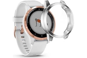 WUWOCJ Screen Protector Cases Compatible with Garmin Vivoactive 4S/Venu 2S 40mm,All-Around Soft TPU Protective Case Bumper Frame Cover (Silver)