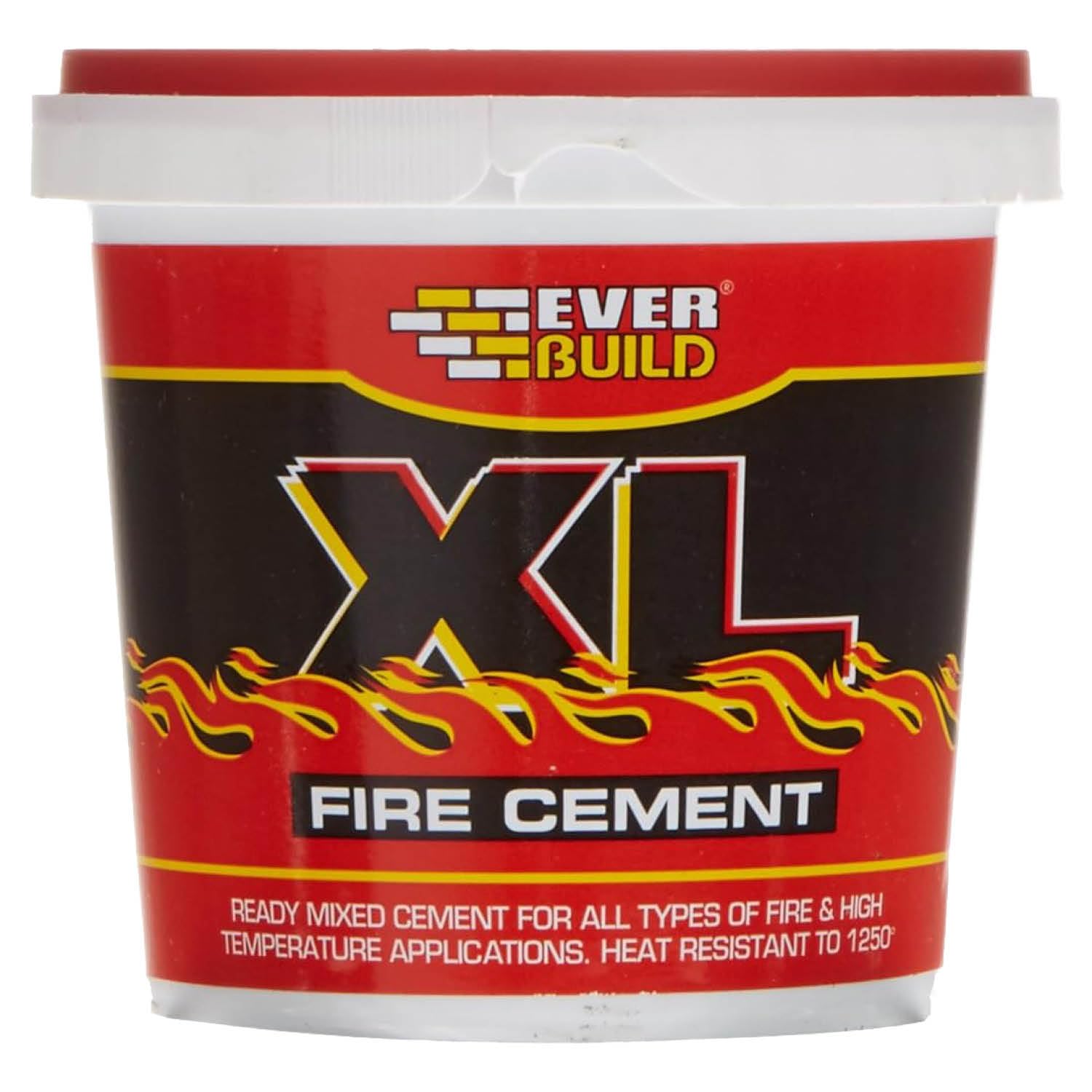Everbuild XL Fire Cement – Ready Mixed – Resistant to Temperatures Up to 1250˚C – Buff – 1kg