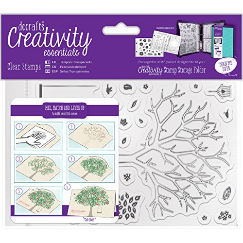 docrafts DCE907130 Creativity Essentials A6 Clear Stamps, Build A Tree