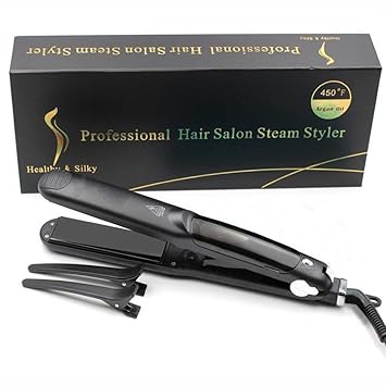 Sslk Steam Spray Straight Hair Curls Dual Use Flat Iron Electric