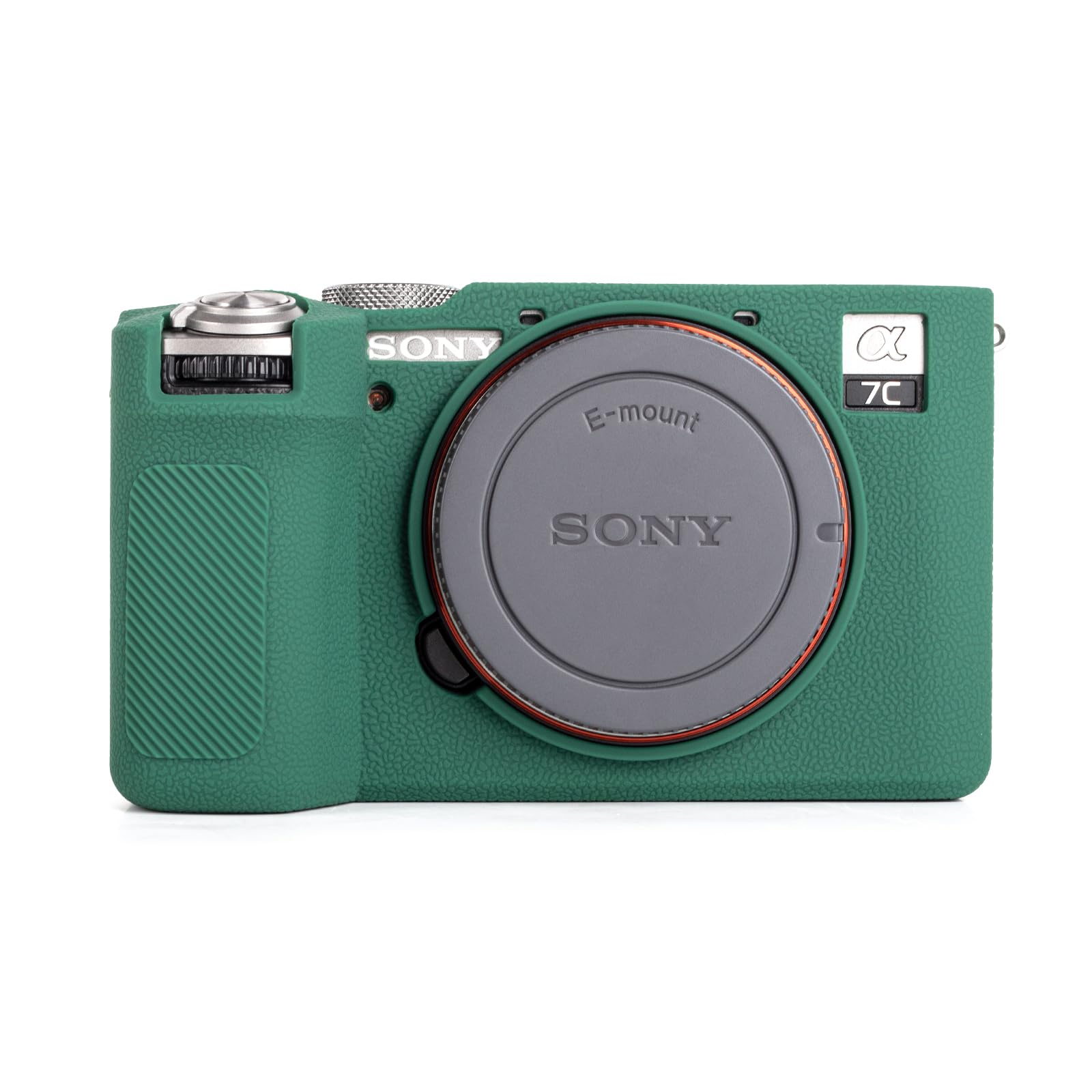 MUZIRI KINOKOO Silicone Case for Sony A7C II - Soft Rubber Protective Camera Case - Green
