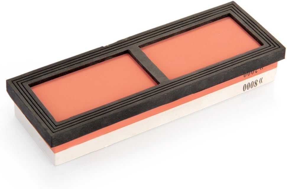 HornTide 3000/8000 Grit Combination Whetstone, Two-Sided Knife Sharpener, 7-Inch Sharpening Stone, Plastic Stand Included - Image 3