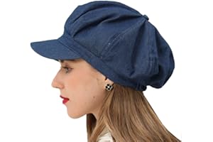 BEYLRZID Women’s Newsboy Cap Summer Beret Cap- 100% Cotton 8 Panels Vintage Cabbie Hat