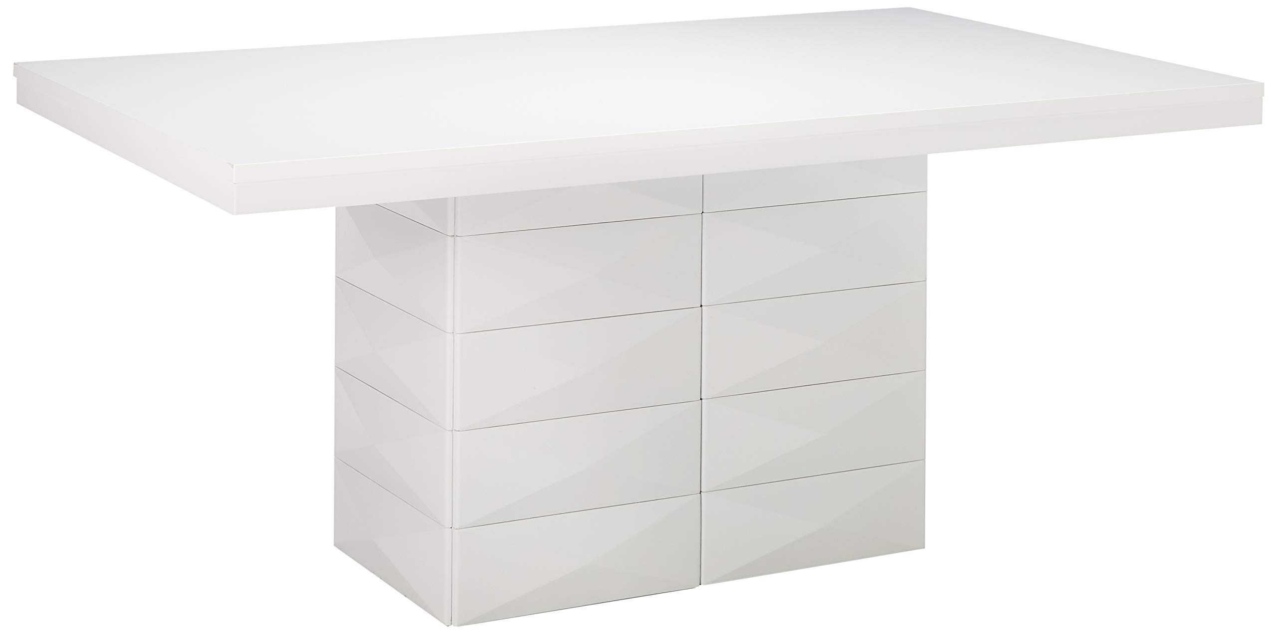 Kings Brand Milan White Finish Wood Modern Rectangular Dining Room Table Buy Online In Saint Lucia At Saintlucia Desertcart Com Productid 70383799