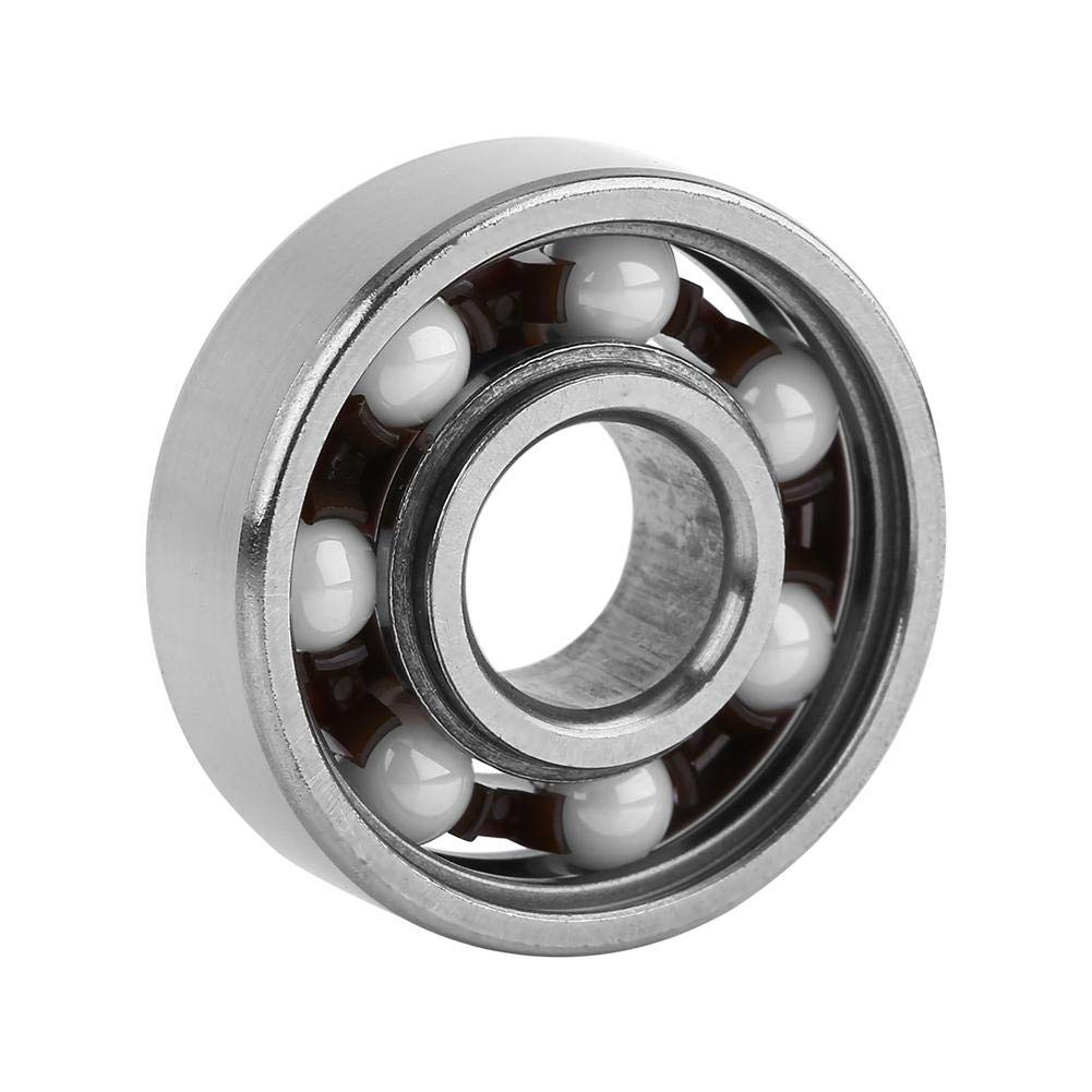 Bearings 608 Hybrid Ball, 608ZZ Deep Groove Ball Bearing Guide Double-shielded Bearing Steel Ceramic for Rail Track Linear Motion System(8 * 22 * 7mm)