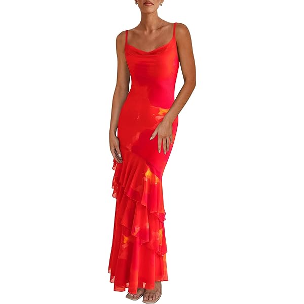 Free People Womens Under The Moonlight Floral Tie-Back Maxi Dress Red 0 at  Amazon Women's Clothing store