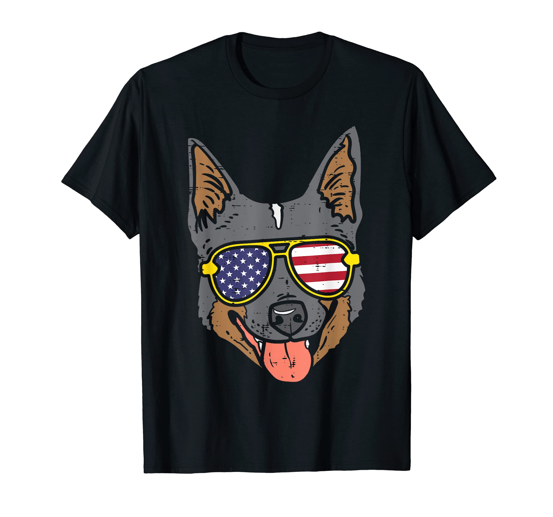 Australian Cattle Dog Heeler American 4th Of July Fourth Dog T-Shirt