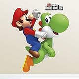 RoomMates RMK1918GM Ninetendo - Yoshi/Mario Peel & Stick Giant Wall Decals, 23" x 32", Multicolor