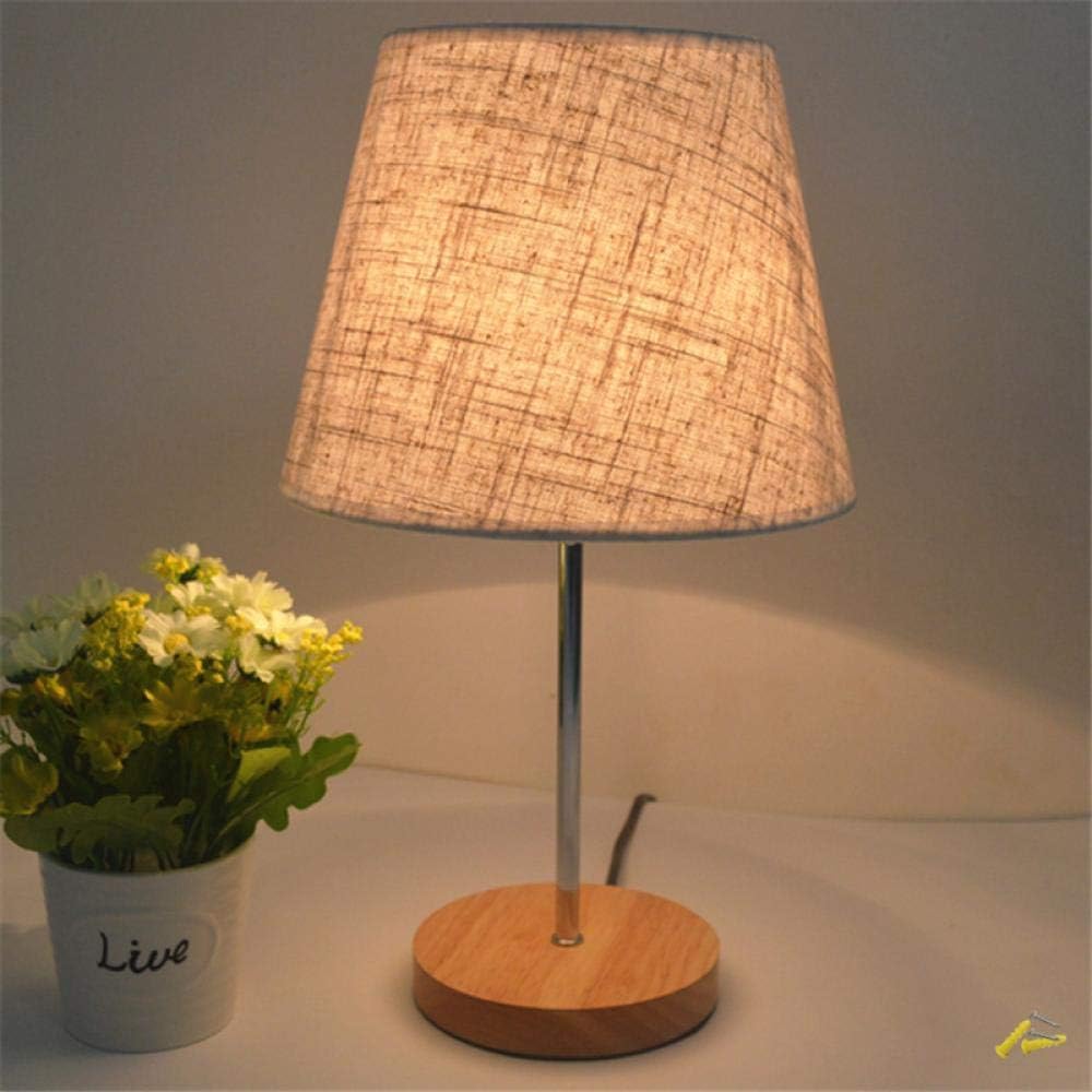 UPSTYLE Nordic Iron Led Table Lamp Bedroom Bedside Lamp E27 Lamp Source Modern Color Fabric Lamp Shade Table Lamp Interior Decoration Lighting Fixture