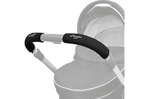 StrollAir Set of Two 9 inch Universal Handle Sleeve Covers, Black, 9"