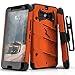 ZIZO Bolt Series HTC Bolt with [Screen Protector] Kickstand [Military Grade Drop Tested] Holster Belt Clip (Orange/Black)