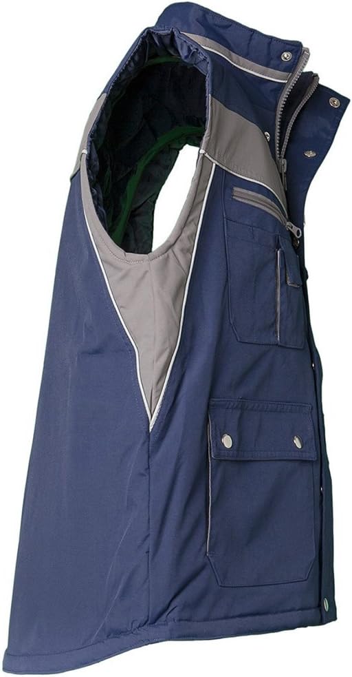 Planam 2582040 Size X-Small "Plaline" Winter Vest - Navy/Zinc, XS - Image 4