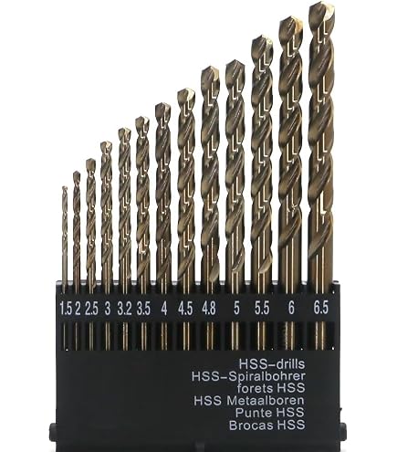 Gadgets Collection 10-Piece Mini HSS Wire Gauge Twist Drill Bit Set – 0.022" Shank