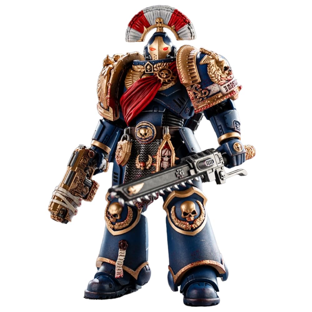 TOYVERSE JOYTOY 1/18 Warhammer 40,000 Action Figure, Space Marine 2, Ultramarines Relic Secundus Armour with Artificer Bolt Rifle, chainsword and Bolt Pistol, Character Model — image 1