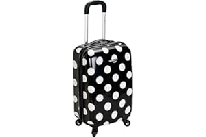 Rockland Laguna Beach Hardside Spinner Wheel Luggage, Black Dot, Carry-On 20-Inch