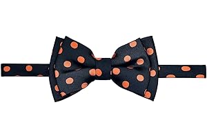 Retreez Classic Polka Dots Woven Microfiber Pre-tied Boy's Bow Tie