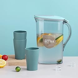 Berglander Fridge Door Water Pitcher With Lid And 4