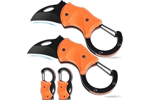 2 Pack Pocket Knife, EDC knife Keychain Box Cutter with 1.34 Inch blade, Mini Folding Cool Gadgets for Everyday Carry Folding