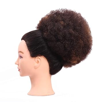 Amazon Com Shinon Afro Kinky Curly Chignons Synthetic Hair Bun