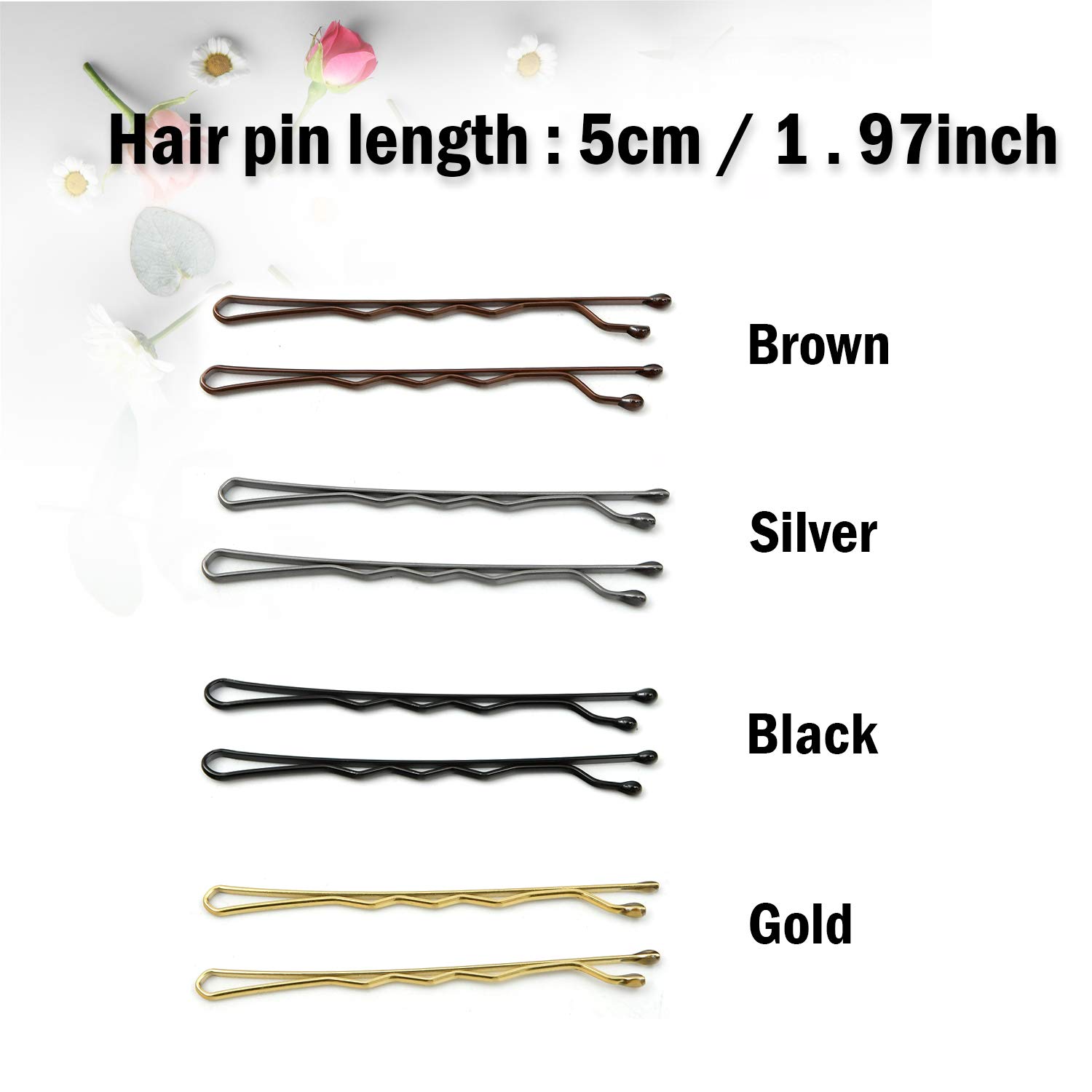 240 Pieces Bobby Pins, Hair Clip High-Grade Hair Clips Metal Hairpin Set for Girls, Women (black) : Beauty