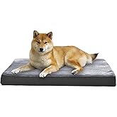 鶹 Basics Dog Bed with Cooling Gel Memory Foam, Pressure-Relief Support for Dogs up to 90lbs, Non-Slip Bottom, Machine Wa