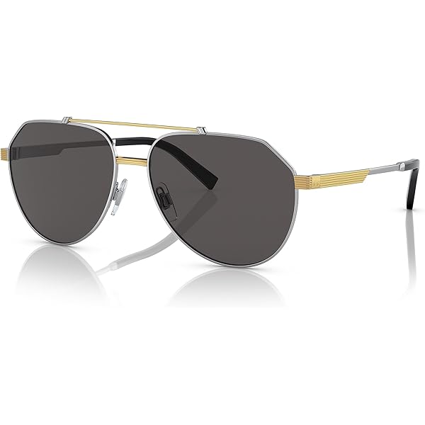 Amazon.com: Dolce & Gabbana DG2288-131387 Sunglasses SILVER/GOLD w