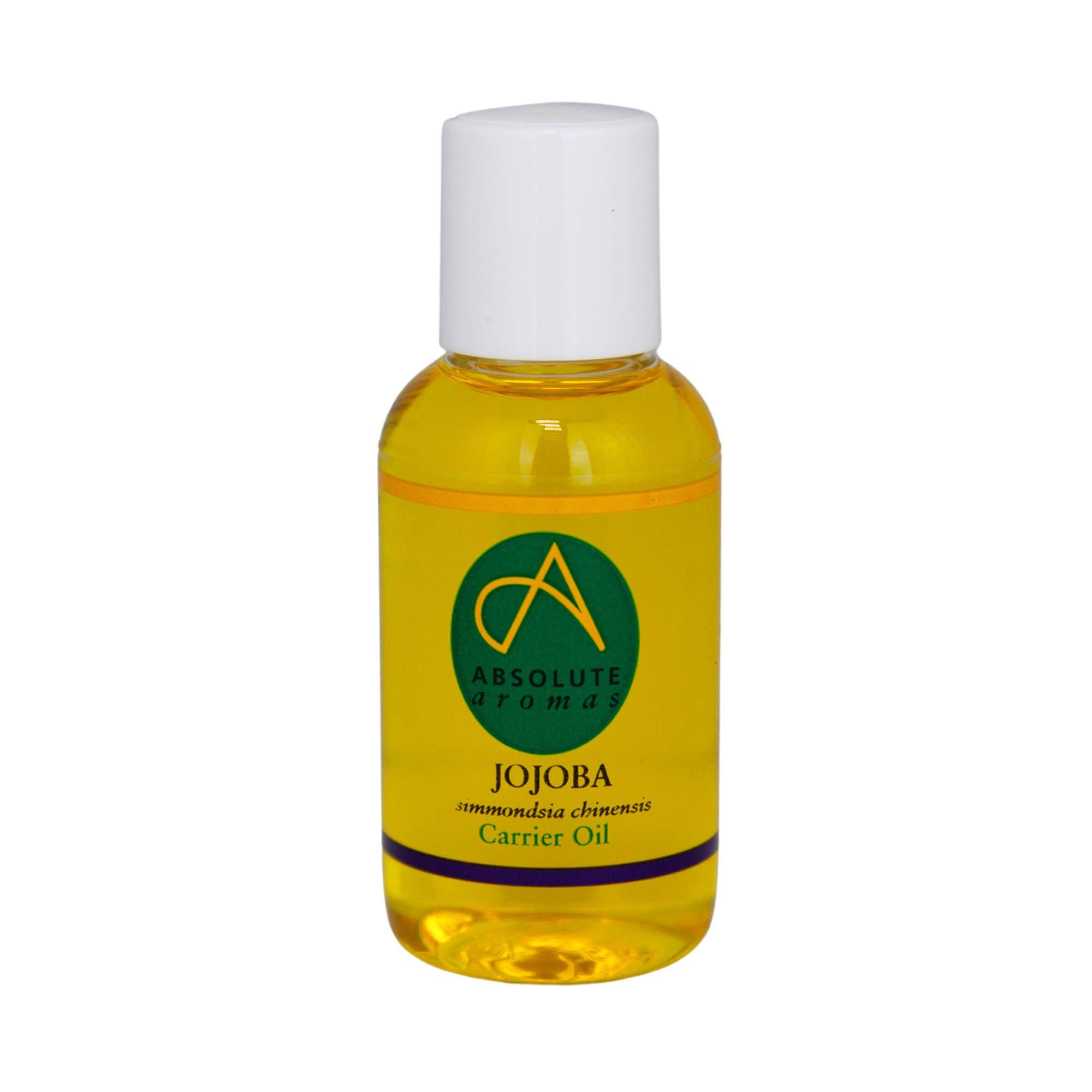 Absolute Aromas Jojoba Oil (Simmondsia Chinensis) 50ml - Pure, Natural, Cold-Pressed, Vegan and Cruelty Free – Moisturising Carrier Oil for Body and Facial Massage