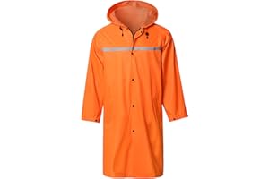 Men‘s Long Hooded Safety Rain Jacket Waterproof Emergency Raincoat Poncho