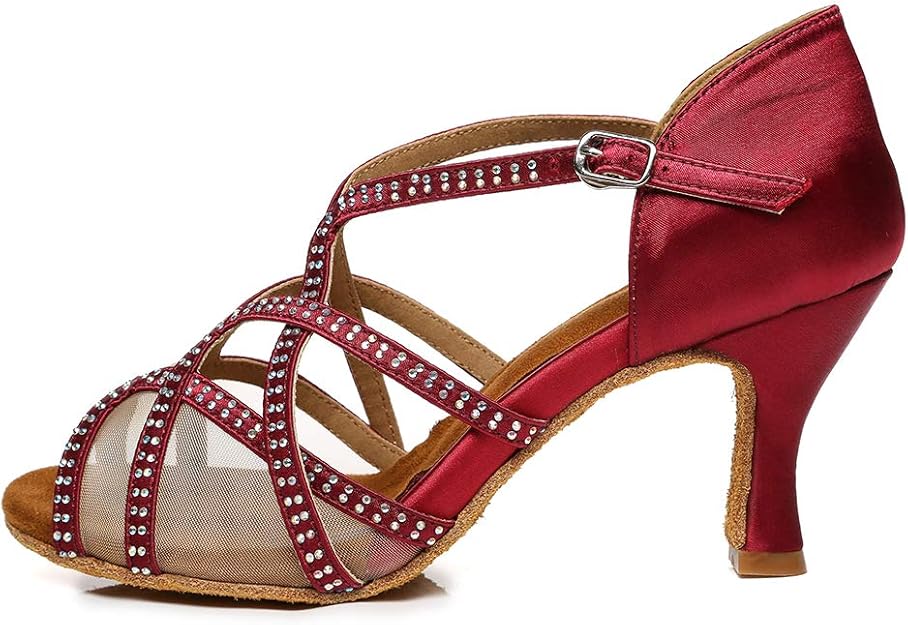 HROYL Scarpe da Ballo con Strass Donna Scarpe da Ballo Latino Americano Salsa Caraibico con HROYL Scarpe da Ballo con Strass Donna Scarpe da Ballo Latino Americano Salsa Caraibico con