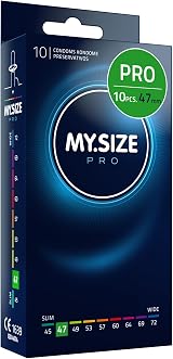 MY.SIZE PRO Condom 47 mm Width 10 Count Tight Fit - CE Marked