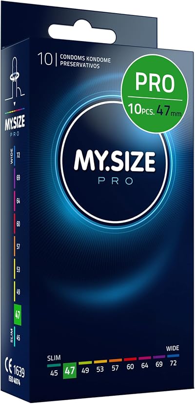 MY.SIZE PRO Condom 47 mm Width 10 Count Tight Fit - CE Marked