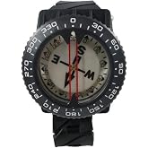 Scuba Choice Diving Compass (Wrist/Bungee Mount) &ndash; Easy-to-Read Underwater Navigation Tool for Scuba Diving, Durable Design with Rotating Bezel, Reliable Directional Aid for Deep Dive Adventures