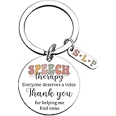Speech Therapy Gifts for Women Speech Therapist Gifts Language Pathologist Gift Therapist Appreciation Gift for Women Pathologist Keychain Accessories Everyone Deserves a Voice Thank You Keychain