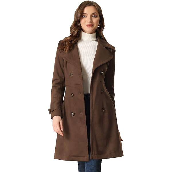 Amazon.com: Allegra K Women's Faux Suede Coats Single