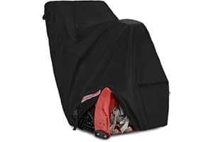 Porch Shield Snow Blower Cover - Outdoor Snowblower Cover Waterproof Heavy Duty for Most Two Stage Snow Thrower 60''L x 30''W x 50''H Black