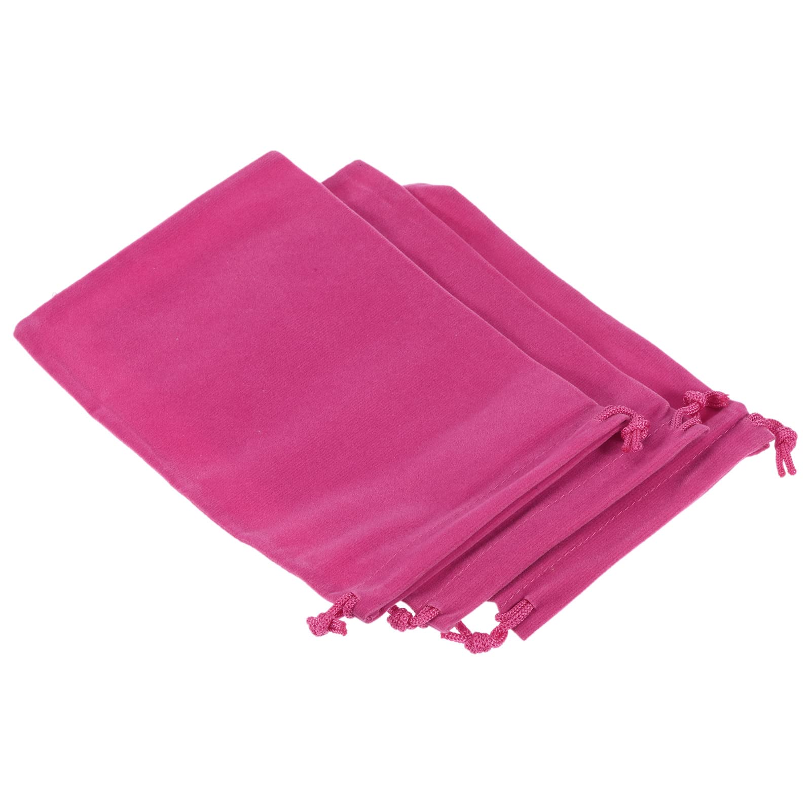 PATIKIL 18x12cm Microfiber Pouch, 3Pcs Soft Storage Drawstring Gift Bag for Glasses Wedding, Rose Red