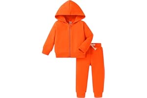 Happy Town Baby Clothes for Girls Boy Solid Color Zipper Hoodie and Sweatpants Outfits Fall Winter Toddler Sweatsuit