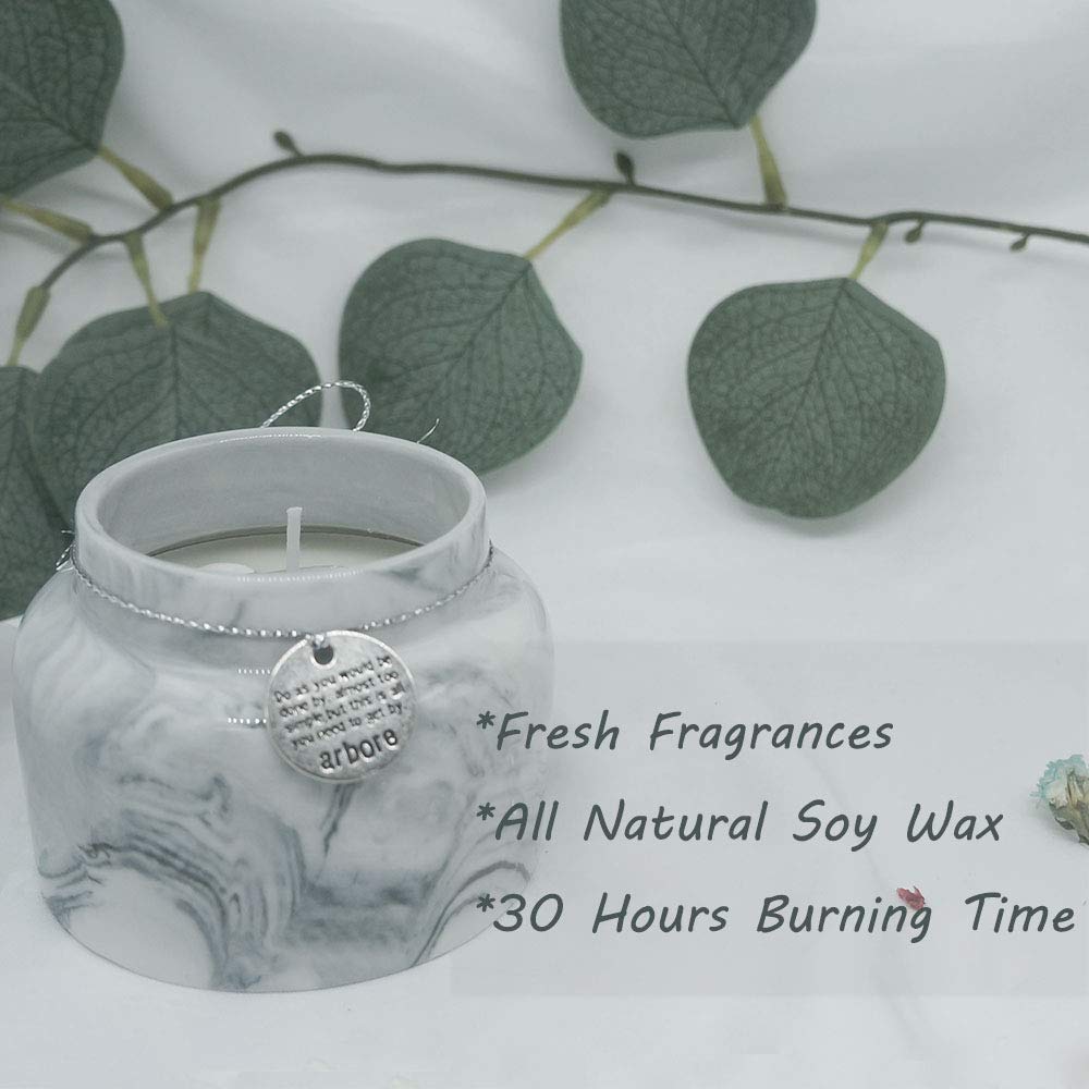 Natural Soy Wax Scented Candle, Aromatherapy Jar Candle, Fragrant Candle, Wild Bluebell, Grey, Relax & Fresh air, 1 piece