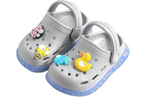 JUXI Toddler Clogs Girls Boys Clogs Garden Shoes EVA Lightweight Summer Slipper Cartoon Slides Baby Comfort Sandals