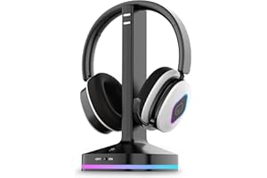 2.4GHz Wireless Gaming Headset for PS5/4,Switch,Lossless Audio & Bluetooth 6.0 Gaming Headphones with Flip Noise Canceling Mi