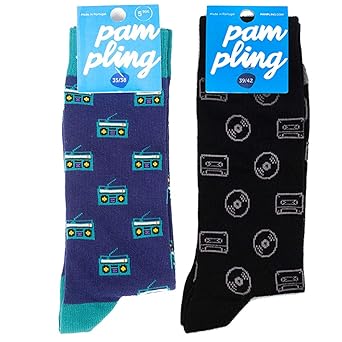 Pack 2 originelle Socken - Retro Music y Radio Days