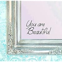 BERRYZILLA You are Beautiful Decal 8" x 4.75" Confidence Quote Gorgeous Wall Sticker for Mirror, Windows or Walls Decoration Decor