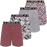 Noble Hues Mens Underwear Cotton Boxers Pack - Mens Boxers with Everyday Comfort, Cool & Breathable Boxers for Men