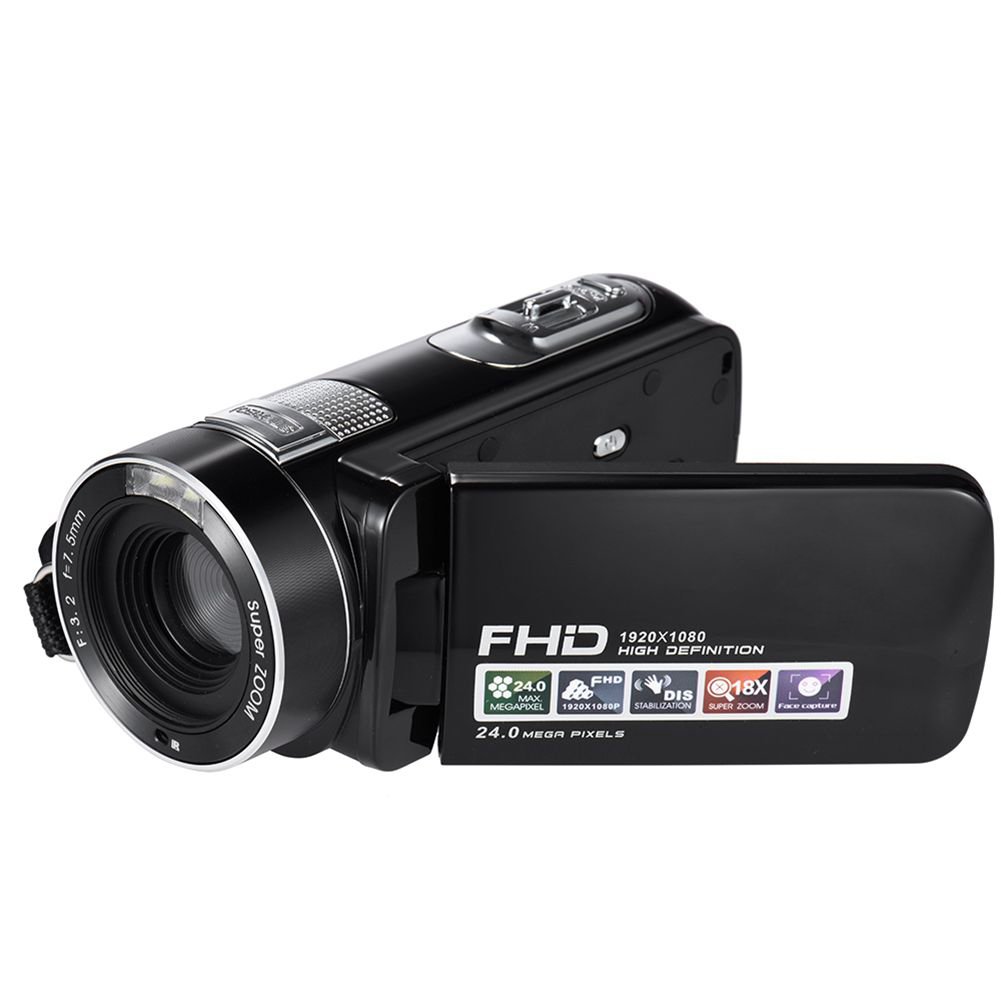 SEREE HDV-M06 FHD 1080p Video Camcorder 24MP 18X Digital Zoom Self Timer Beauty Face Camera HDMI Output (HDV-M06)