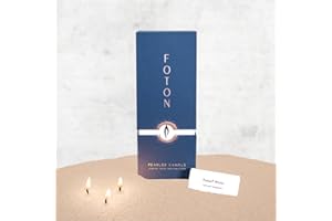 Foton Pearled Candle Colored 18 Oz - Nude Unscented Non Toxic Luxury Long Lasting Powder Candles up to 120 Hours - Refillable Candle Sand with 30 Wicks for Candle Making