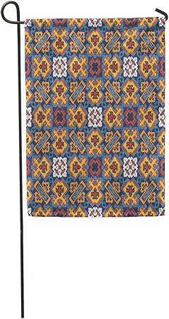 Amazon Com Semtomn Garden Flag Colorful Carpet Kilim Pattern