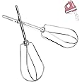 W10490648 Beaters Attachments for KitchenAid Hand Mixer, Stainless Steel Turbo Beaters Compatible with KitchenAid Mixer Replacement KHM2B AP5644233 PS4082859 Parts (2 Pack)