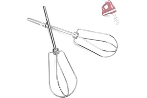 DFNIDY W10490648 Beaters Attachments for KitchenAid Hand Mixer, Stainless Steel Turbo Beaters Compatible with KitchenAid Mixer Replacement KHM2B AP5644233 PS4082859 Parts (2 Pack)